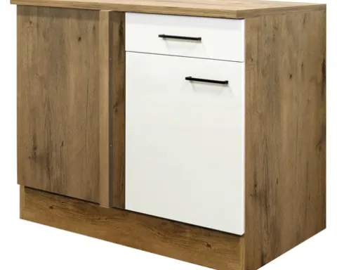 Flex Well Eckunterschrank Vintea BxTxH 110 x 60 x 85 cm magnolienweiss matt zerlegt Anschlag reversibel 00011649