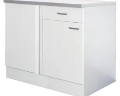 Flex Well Eckunterschrank Wito BxTxH 110 x 60 x 85 cm weiß matt zerlegt Anschlag reversibel 00006950