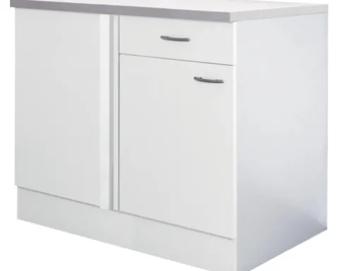 Flex Well Eckunterschrank Wito BxTxH 110 x 60 x 85 cm weiß matt zerlegt Anschlag reversibel 00006950