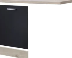Flex Well Geschirrspülerblende inkl Sockelleiste und Arbeitsplatte Geschirrspülerblende für vollintegrierte Geschirrspüler Santo BxTxH 110 x 60 x 71 cm anthrazit matt zerlegt Anschlag reversibel 00011014