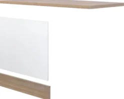 Flex Well Geschirrspülerblende inkl Sockelleiste und Arbeitsplatte Geschirrspülerblende für teilintegrierten Geschirrspüler Samoa BxTxH 59,4 x 1,6 x 68,2 cm weiß sonoma eiche matt zerlegt Anschlag reversibel 00007598