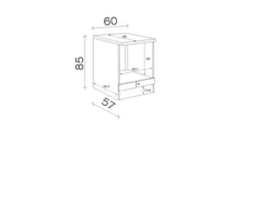 Flex Well Herdumbauschrank Cara BxTxH 60 x 60 x 85 cm grün matt zerlegt 00012477