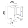 Flex Well Herdumbauschrank Nano BxTxH 60 x 60 x 85 cm buche matt zerlegt 00006892