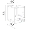 Flex Well Herdumbauschrank Nepal BxTxH 60 x 60 x 86 cm kaschmir glänzend zerlegt 00007561
