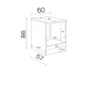 Flex Well Herdumbauschrank Varo BxTxH 60 x 60 x 85 cm weiß matt zerlegt 00010982