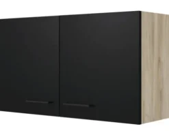 Flex Well Hängeschrank Capri BxTxH 100 x 32 x 54,8 cm schwarz matt antifingerprint zerlegt Anschlag links rechts 00012515