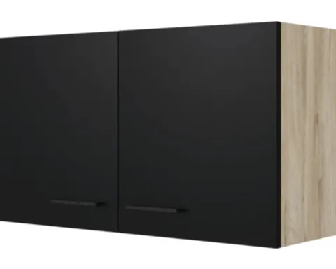 Flex Well Hängeschrank Capri BxTxH 100 x 32 x 54,8 cm schwarz matt antifingerprint zerlegt Anschlag links rechts 00012515
