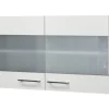 Flex Well Hängeschrank mit Glastür Varo BxTxH 100 x 32 x 54,8 cm weiß matt zerlegt Anschlag links rechts 00010994