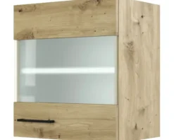 Flex Well Hängeschrank mit Glastür Cara BxTxH 50 x 32 x 54,8 cm eiche design matt zerlegt Anschlag reversibel 00012657