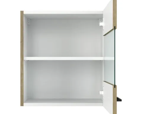 Flex Well Hängeschrank mit Glastür Cara BxTxH 50 x 32 x 54,8 cm eiche design matt zerlegt Anschlag reversibel 00012657