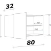 Flex Well Hängeschrank Nano BxTxH 80 x 32 x 55 cm buche matt zerlegt Anschlag links rechts 00006889