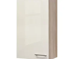 Flex Well Hängeschrank Nepal BxTxH 50 x 32 x 89 cm kaschmir glänzend zerlegt Anschlag reversibel 00007588
