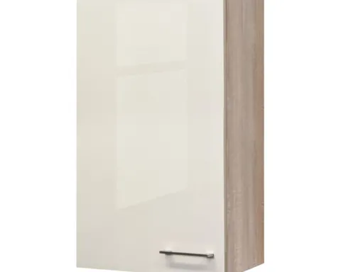 Flex Well Hängeschrank Nepal BxTxH 50 x 32 x 89 cm kaschmir glänzend zerlegt Anschlag reversibel 00007588
