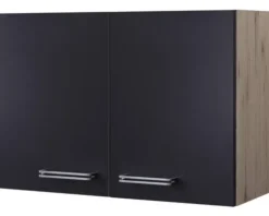 Flex Well Hängeschrank Santo BxTxH 80 x 32 x 55 cm anthrazit matt zerlegt Anschlag links rechts 00011034