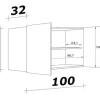 Flex Well Hängeschrank Speed BxTxH 100 x 32 x 55 cm weiß matt zerlegt Anschlag links rechts 00005356