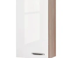 Flex Well Hängeschrank Valero BxTxH 50 x 32 x 89 cm weiß hochglanz zerlegt Anschlag reversibel 00007840