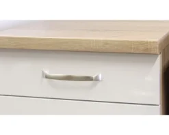 Flex Well Küchenzeile mit Geräten Valero 220 cm weiß hochglanz zerlegt Variante reversibel 00008212
