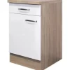 Flex Well Küchenzeile ohne Geräte Valero 310 cm weiß hochglanz zerlegt Variante reversibel 00010096