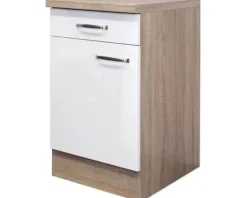 Flex Well Küchenzeile ohne Geräte Valero 310 cm weiß hochglanz zerlegt Variante reversibel 00010096