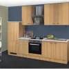 Flex Well Küchenzeile ohne Geräte Nano 270 cm buche matt zerlegt Variante reversibel 00009153