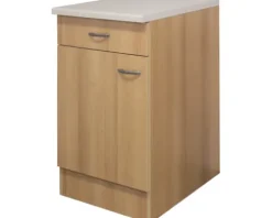 Flex Well Küchenzeile ohne Geräte Nano 300 cm buche matt zerlegt Variante reversibel 00010066