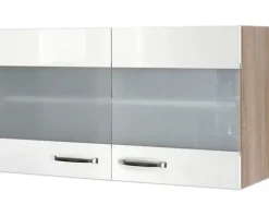 Flex Well Küchenzeile ohne Geräte Valero 270 cm weiß hochglanz zerlegt Variante reversibel 00010019