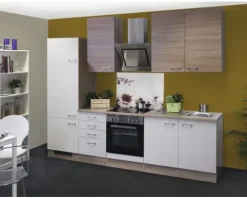 Flex Well Kühlumbauschrank für 88er Einbaukühlschrank Samoa BxTxH 60 x 57 x 200 cm weiß matt zerlegt Anschlag reversibel 00007528