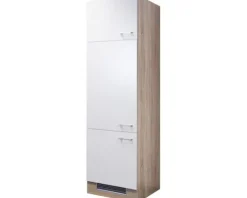 Flex Well Kühlumbauschrank für 88er Einbaukühlschrank Samoa BxTxH 60 x 57 x 200 cm weiß matt zerlegt Anschlag reversibel 00007528