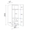 Flex Well Kühlumbauschrank für 88er Einbaukühlschrank Nano BxTxH 60 x 57 x 200 cm buche matt zerlegt Anschlag reversibel 00006877