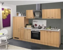 Flex Well Kühlumbauschrank für 88er Einbaukühlschrank Nano BxTxH 60 x 57 x 200 cm buche matt zerlegt Anschlag reversibel 00006877