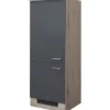 Flex Well Kühlumbauschrank für 88er Einbaukühlschrank Tiago BxTxH 60 x 60 x 161 cm basaltgrau matt zerlegt Anschlag reversibel 00011677