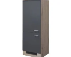 Flex Well Kühlumbauschrank für 88er Einbaukühlschrank Tiago BxTxH 60 x 60 x 161 cm basaltgrau matt zerlegt Anschlag reversibel 00011677