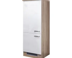 Flex Well Kühlumbauschrank für 88er Einbaukühlschrank Valero BxTxH 60 x 57 x 161 cm weiß hochglanz zerlegt Anschlag reversibel 00007820