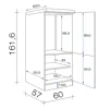 Flex Well Kühlumbauschrank für 88er Einbaukühlschrank Santo BxTxH 60 x 60 x 161 cm anthrazit matt zerlegt Anschlag reversibel 00011007