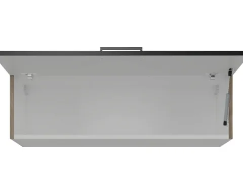 Flex Well Klapphängeschrank Capri BxTxH 100 x 32 x 32 cm schwarz matt antifingerprint zerlegt 00012575