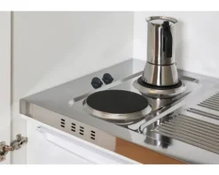 Flex Well Pantryküche Miniküche mit Geräten Wito 100 cm weiß matt zerlegt Variante reversibel
