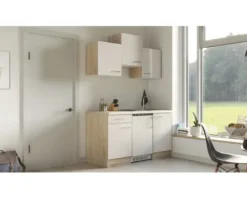 Flex Well Singleküche mit Geräten Nepal 150,5 cm kaschmir glänzend zerlegt Variante reversibel 00009384