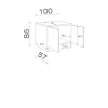 Flex Well Spülenschrank inkl Spüle Tiago BxTxH 100 x 60 x 85 cm basaltgrau matt zerlegt 00011694