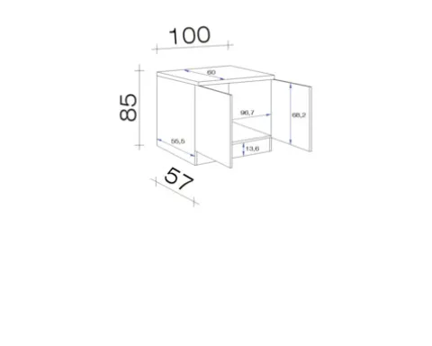 Flex Well Spülenschrank inkl Spüle Samoa BxTxH 100 x 60 x 85 cm weiß matt zerlegt 00007536