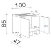 Flex Well Spülenschrank inkl Spüle Oslo BxTxH 100 x 50 x 85 cm sonoma eiche matt zerlegt Anschlag links rechts 00010872