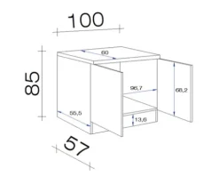 Flex Well Spülenschrank inkl Spüle Lucca BxTxH 100 x 60 x 85 cm weiß matt zerlegt 00010741