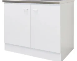 Flex Well Spülenschrank inkl Spüle Speed BxTxH 100 x 50 x 85 cm weiß matt zerlegt 6838