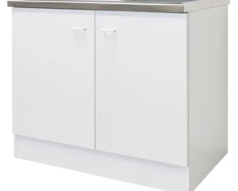 Flex Well Spülenschrank inkl Spüle Speed BxTxH 100 x 50 x 85 cm weiß matt zerlegt 6838