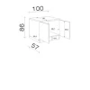 Flex Well Spülenschrank inkl Spüle Nepal BxTxH 100 x 60 x 86 cm kaschmir glänzend zerlegt Anschlag links rechts 00007556