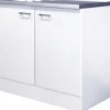 Flex Well Spülenschrank inkl Spüle Lucca BxTxH 100 x 60 x 85 cm weiß matt zerlegt 00012093