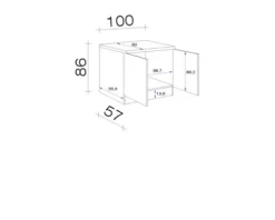 Flex Well Spülenschrank inkl Spüle Santo BxTxH 100 x 60 x 86 cm anthrazit matt zerlegt 00011022