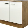Flex Well Spülenschrank inkl Spüle Vintea BxTxH 100 x 60 x 85 cm magnolienweiss matt zerlegt 00011648