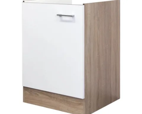 Flex Well Spülenschrank Samoa BxTxH 50 x 57 x 82 cm weiß matt zerlegt Anschlag reversibel 00007579