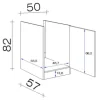 Flex Well Spülenschrank Valero BxTxH 50 x 57 x 82 cm weiß hochglanz zerlegt Anschlag reversibel 00007830