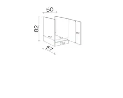 Flex Well Spülenschrank Varo BxTxH 50 x 57 x 82 cm weiß matt zerlegt Anschlag reversibel 00010968